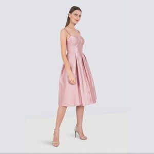 Isaac Mizrahi NY Blush Pink Midi Cocktail Dress